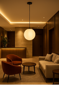 Tối Giản Kính Mờ Quả Cầu Mặt Dây Chuyền Ánh Sáng Trần Treo Đèn Cho Phòng Ăn Phòng Ngủ Không Gian Sống Cho Khách Sạn - Product Image 5