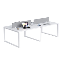 Bureau de travail modulaire en acier et bois, design simple et ouvert, mobilier de bureau sur mesure