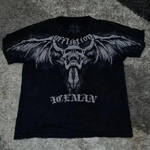 T-shirt Affliction des années 2000, vêtements rétro punk hip hop, imprimé graphique, t-shirt oversize pour homme, nouveau, col rond, coton, manches courtes - Product Image 4