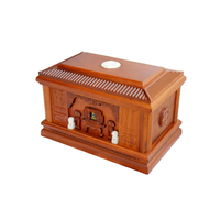 Urna de Madera de Ébano Personalizada, Ataúd Pequeño, Caja Resistente a la Humedad, 200/220 Pulgadas Cúbicas, Diseños Personalizables para Uso Funerario en Cementerios
