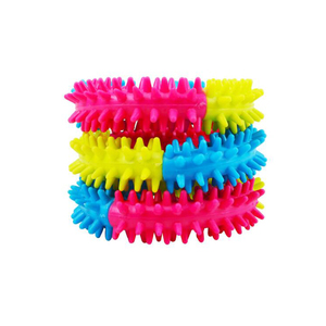 Indestructible Rubber Thorn <b>Ring</b> Spiny Multicolor Circle Non-Toxic Dental Healthy Big Training Pet Dog Chew Toys - Product Image 2