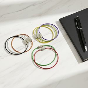 EWANG - Llavero de Acero Inoxidable de 150 mm con Cierre de Rosca para Etiquetas de Equipaje - Product Image 4