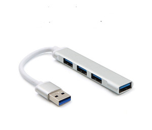 Aleación de aluminio <span class=keywords><strong>4</strong></span> en 1 estación de acoplamiento multipuerto USB3.0 HUB USB hub 3,0 divisor <span class=keywords><strong>4</strong></span> puertos USB Data Hub - Product Image 3