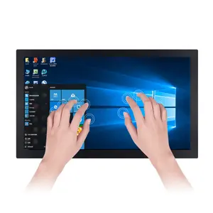 ELO Compatible 17/19/21.5/23.8/27 Inch Capacitive Touch Screen Monitor Industrial Glass Display USB Port Gaming Restaurant