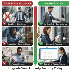 Serrure de porte intelligente numérique avec mot de passe, empreinte digitale, carte électronique, clé, Tuya WIFI, TTlock, sécurité cloud, pour maison, porte en bois - Product Image 3