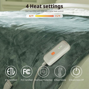 <span class=keywords><strong>Couverture</strong></span> électrique portable en polaire super douce, luxueuse et chaude, nouvelle collection hiver - Product Image 2