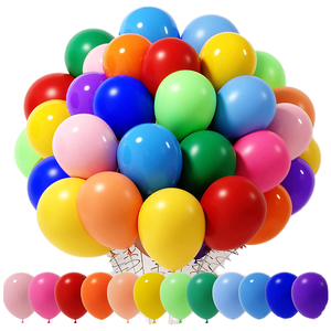 Ballons en latex colorés pour événements : Anniversaire de mariage, Citron, Orange, Vin, Magenta, Rose poudré, <span class=keywords><strong>Bleu</strong></span> poussière, Violet et Argent, à suspendre - Product Image 2