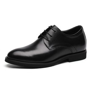 Zapatos de cuero para hombre, estilo británico, de piel de vaca, formales de negocios, con cordones, de caña baja, cómodos, antideslizantes, duraderos, elegantes, para el trabajo. - Product Image 1