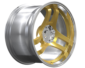 ล้อฟอร์จสีทองขัดเงา 4 ก้าน สำหรับ M5 แบบกำหนดเอง - Product Image 1