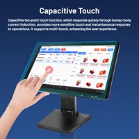 Système POS compatible avec Windows, écran tactile capacitif 10 points de 19 pouces 16:10 1920x1080 IPS pour supermarché, restaurant
