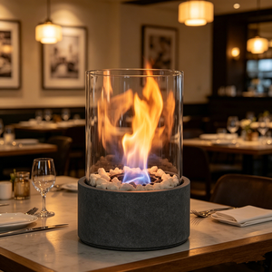 Chimenea Portátil de Bioetanol Moderna <span class=keywords><strong>para</strong></span> Mesa, Diseño de Llama Real con Seguridad <span class=keywords><strong>para</strong></span> Apartamentos, Oficinas y Escritorios - Product Image 1