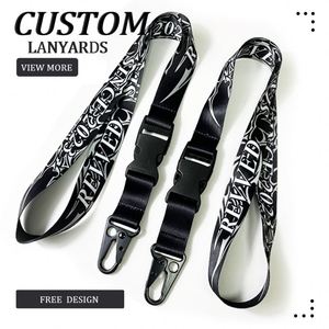 2025 Wholesale Silk Screen Printing Keychain <b>Lanyards</b> High Quality Neck Custom Polyester <b>Lanyard</b> - Product Image 4
