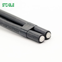 Câble ABC isolé pour ligne aérienne, duplex, triplex, quadruplex, câble de branchement 4x70mm² 50mm²