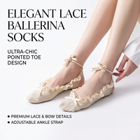 Chaussons de danse personnalisables en dentelle à volants, antidérapants, à bout pointu avec nœuds, chaussures de danse haut de gamme pour femmes, confort à domicile