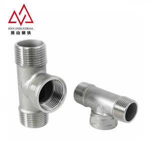 Giunto di Accoppiamento per Tubazioni Multispecifica in Acciaio Inossidabile, Raccordo a T Filettato Maschio-Femmina con Connessione Filettata Stabile - Product Image 2