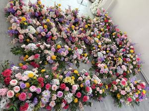 Arreglo de Flores Artificiales, Camino de Flores Silvestres de Primavera para el Pasillo de Boda, Mesa de Dulces y Fondo para <span class=keywords><strong>la</strong></span> Novia, Decoración para Fiestas de Cumpleaños - Product Image 6