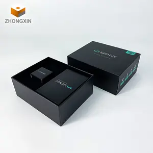 थोक कस्टम लोगो कागज हेड फोन्स विस्तार बॉक्स आयत लक्जरी काले पैकेजिंग आयत उपहार बॉक्स के लिए हेड फोन्स