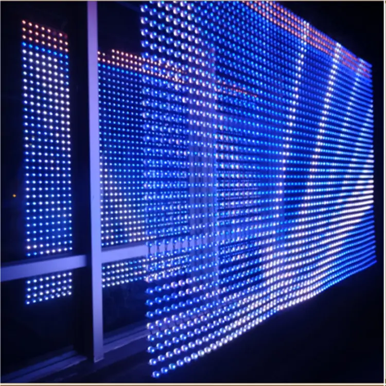 Layar Jala Led Piksel Fleksibel Tahan Air untuk Iklan Display Led Luar Ruangan