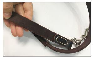 جودة عالية Beirui الكلب المقود مجموعة الرصاص جلد طبيعي مقبض كلاسيكي صلب الحيوانات الأليفة نمط بسيط قابل للتعديل 2 * واي - Product Image 5