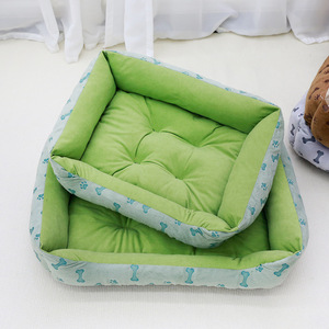 <b>Dog</b> <b>Bed</b> Rectangle Cloth Pet <b>Bed</b> With Polyester Fiber Fill For Small <b>Medium</b> <b>Dogs</b> Animal Pattern Hand Washable - Product Image 2
