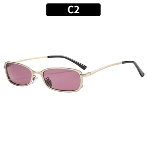 Lunettes <span class=keywords><strong>de</strong></span> soleil rétro à monture carrée en métal, monture légère, verres multicolores, neutres, universelles, pour les trajets quotidiens - Product Image 3