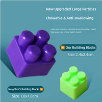 Ensemble de blocs de construction de grande taille pour enfants, 100 pièces, jouet en plastique pour l'éducation préscolaire, maternelle