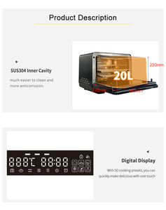 All-In-One Oven Modern Square Oven Multi-Functional for Steaming Baking Manufactured by Simpletimes - Product Image 3