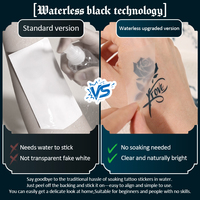 Aangepaste gotische vlinder spinnenweb niet-reflecterende Jagua fruit sap niet-toxische waterloze tattoo stickers voor vrouwen schouderkunst