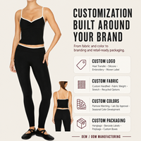 Ensemble de yoga personnalisé avec débardeur froncé, col en V, coussinets intégrés, et leggings taille haute à double ceinture, idéal pour le studio et le Pilates
