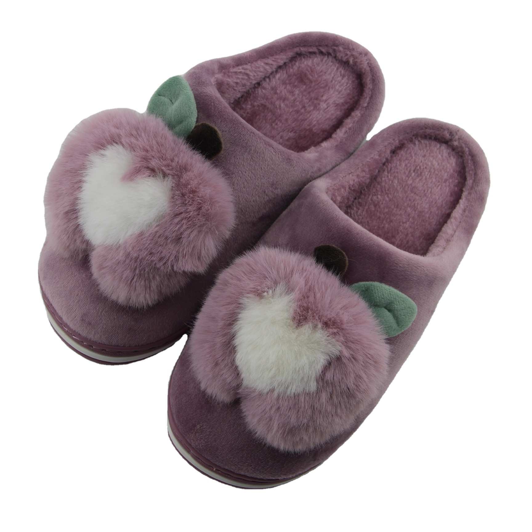 2021 домашние круглые меховые шарики, мягкие короткие плюшевые хлопковые комнатные тапочки для девочек и мальчиков