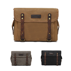 Bolsa de sillín lateral para asiento trasero desmontable de alta calidad, bolsa de viaje para motocicleta Knight Rider en lona encerada, estilo maletín elegante - Product Image 1