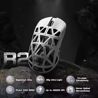 Ratón para Juegos ATTACK SHARK R2 de Aleación de Magnesio, 42000 DPI, Frecuencia de Sondeo Inalámbrica de 8000 Hz, 2.4G BT, Tres Modos Inalámbricos