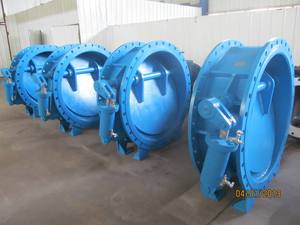 วาล์วตรวจสอบแบบดิสก์เอียงพร้อมตัวหน่วงไฮดรอลิกคู่ ตัวเรือนเหล็กดัด <span class=keywords><strong>ขนาด</strong></span> DN150-DN2000 แรงดัน PN10/16/25 - Product Image 4