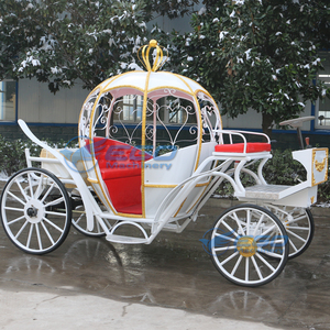 Elegante Carruaje Blanco para Boda, Transporte Especial, Carruaje de Calabaza de Cenicienta, Carruaje Nupcial - Product Image 5