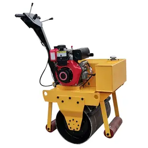 air cooled double drum 15L fuel tank capacity hot sale handle high quality road roller compactor