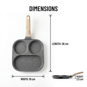 Sartén E-Top de aluminio antiadherente estilo granito para huevos, omeletes, 3 tazas, para hacer hamburguesas, huevos fritos, panqueques y cerdo - Product Image 6
