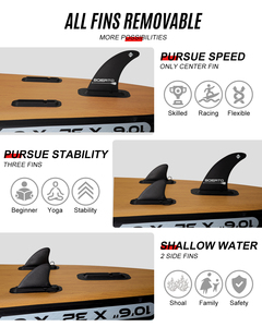Tabla de Paddle Surf Inflable OEM de Alta Calidad con Diseño de Madera BT04 - Product Image 5
