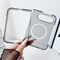 Étui de téléphone pliable transparent mat magnétique respectueux de la peau pour iPhone DUO 18Fold 18Ultra 18 Ultra, coque rigide transparente en PC ultra-fine