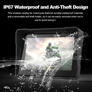 Layar Carplay Motor 5 Inci untuk iPhone Carplay & Android Auto, Sistem Navigasi <span class=keywords><strong>GPS</strong></span> & Musik Carplay Moto Tahan Air ZC11C - Product Image 2