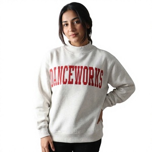 เสื้อสเวตเชิ้ตคอกลมทรงโอเวอร์ไซส์สำหรับผู้ชาย Danceworks Premium รุ่นฤดูหนาว ปักลายตามสั่ง พิมพ์ลาย ผ้าฝ้ายผสมขนแกะ แขนยาว - Product Image 1