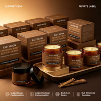 Beurre corporel parfumé pour homme, texture riche, parfum bois d'ambre, hydratation intense, soin des peaux sèches, produit OEM, marque privée, vente en gros