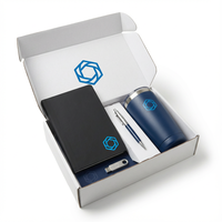Ensemble cadeau d'entreprise personnalisé avec logo, boîte de bienvenue pour les nouveaux employés, carnet, gobelet, stylo métallique, tapis de souris, clé USB