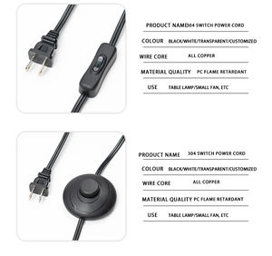 Kabel Daya ekstensi lampu steker AS dengan 303 /304 /317 sakelar kaki Rocker untuk lampu meja - Product Image 5