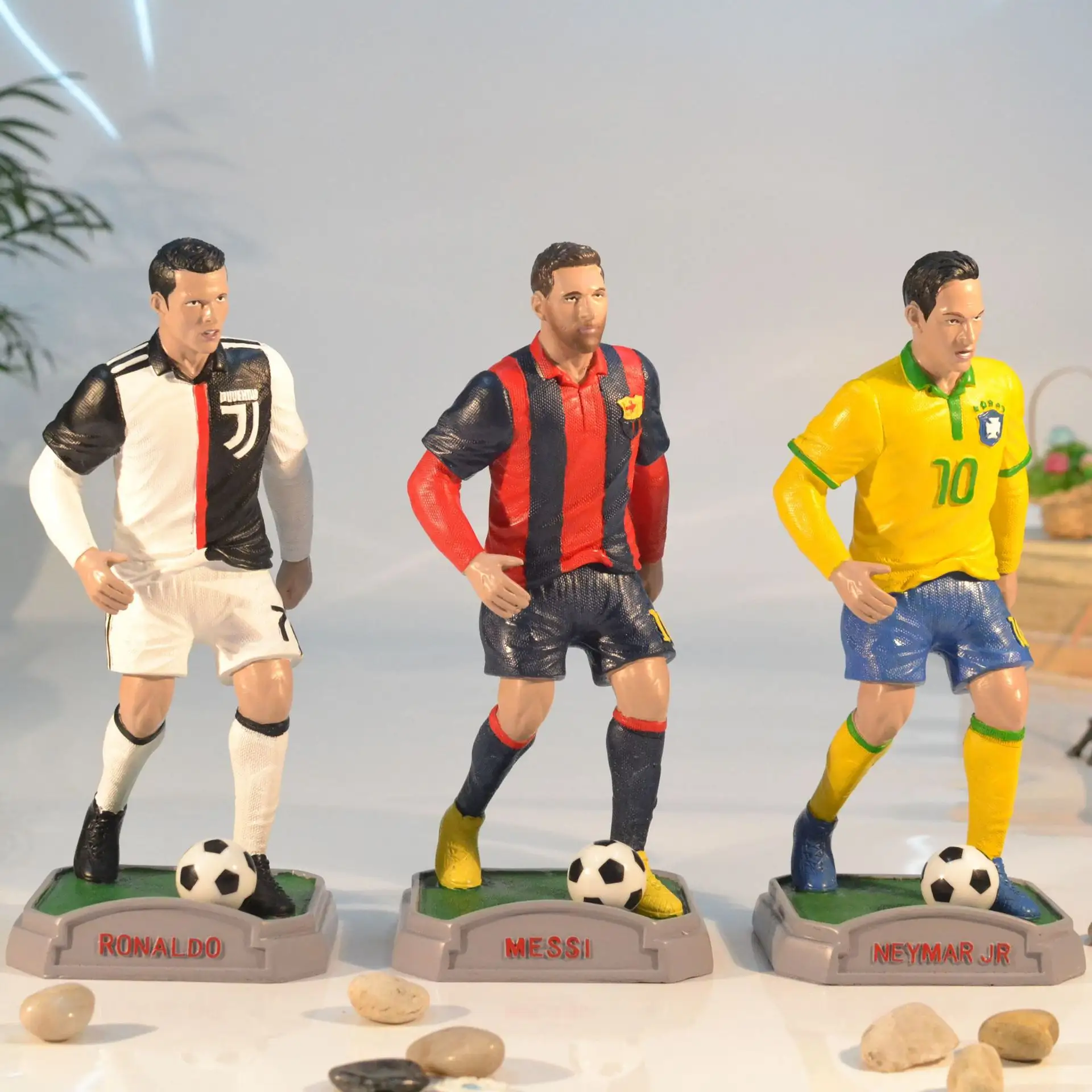 Cartoon Pvc Solid Mini Voetbal Ster Speelgoed Model Party Decoraties Alle Rollen Action Figure