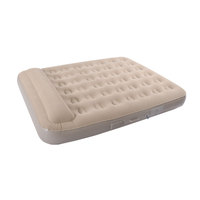 Matelas Gonflable Moderne Taille Queen En Gros avec Revêtement Floqué en PVC Pliable Portable Lit Gonflable Pompe Intégrée pour Chambre d'Hôtel