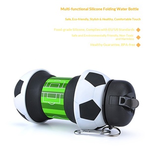 Bouteille d'eau pliable multifonctionnelle en silicone pour enfants, portable, anti-chute, anti-fuite, avec mousqueton, pour les sports de plein air - Product Image 2