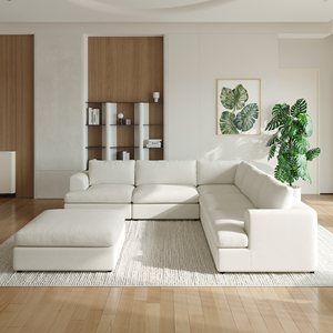 Juego de Sofás Reclinables Tipo Italiano VOXHOME, Sofá Modular Seccional Cloud con Esponja de Alta Calidad, Sofá Reclinable para Sala de Estar - Product Image 4