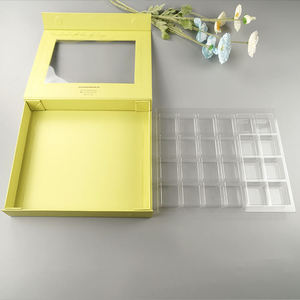 <b>Windowed</b> One-Piece Transparent Film Folding Rigid Gift Book-Shaped Magnetic Closure Custom Inner Glossy Lamination Embossing - Product Image 4