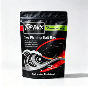Bolsa con Cierre Vertical Personalizada OEM de Bajo MOQ, Resistente al Agua Salada, para Cebo de Pesca, Cebo en Polvo, Boilies, Carpa, Pesca de Fondo, Embalaje de Aparejos de Pesca - Product Image 3