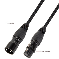 Câble DMX professionnel tressé Yinyu MC015KB XLR mâle vers femelle pour microphones et table de mixage actives